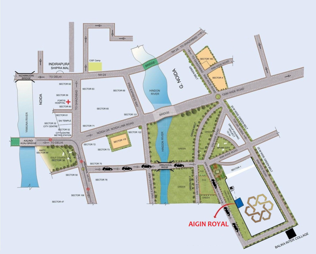 AIGIN LOCATION MAP